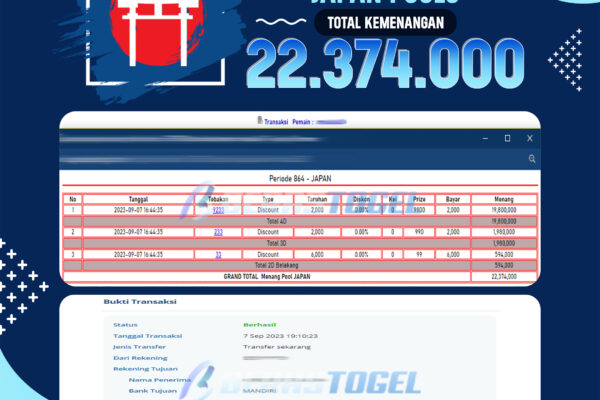 BUKTI JACKPOT BERASTOGEL TOGEL