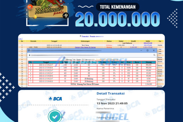 BUKTI JACKPOT BERASTOGEL TOGEL