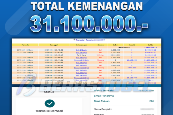 BUKTI JACKPOT BERASTOGEL CASINO