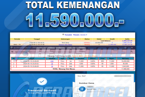 BUKTI JACKPOT BERASTOGEL TOGEL