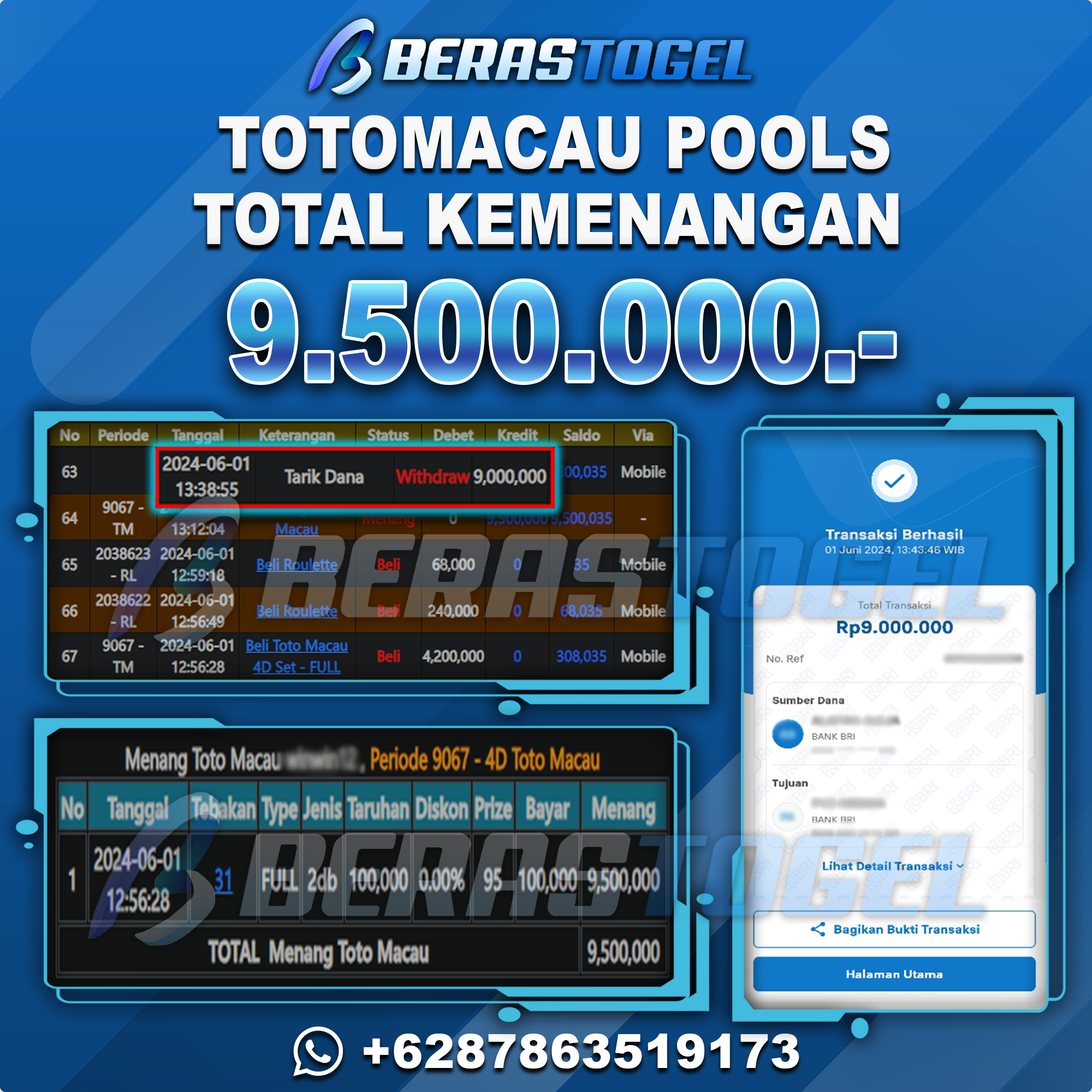 BUKTI JACKPOT BERASTOGEL TOGEL