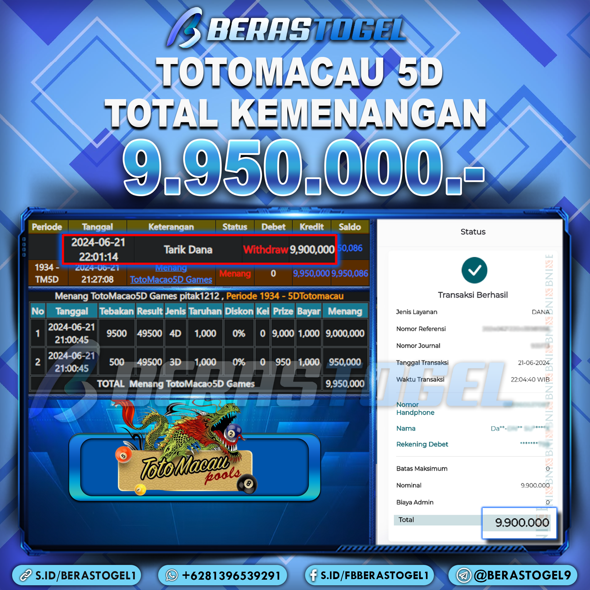 BUKTI JACKPOT BERASTOGEL TOGEL