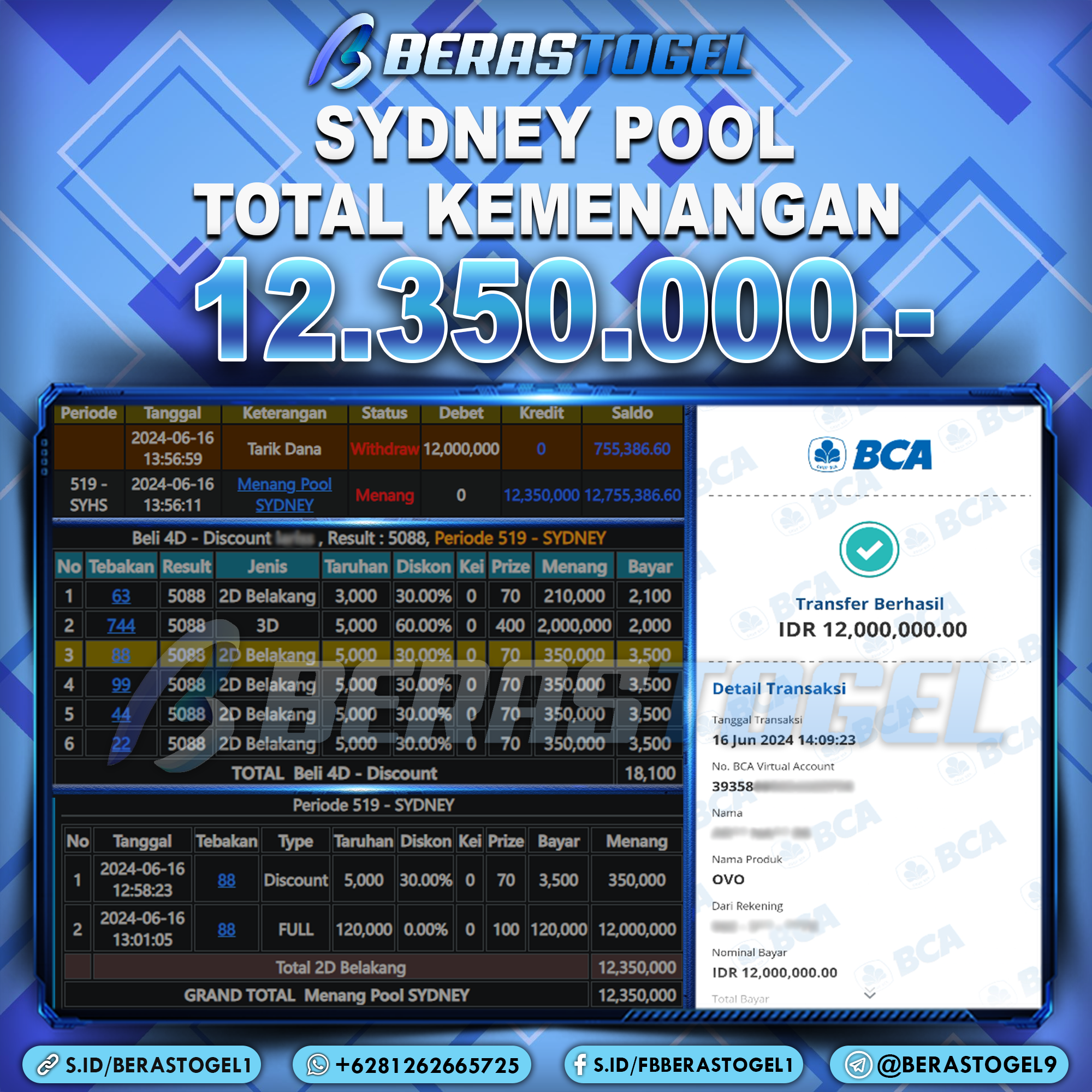 BUKTI JACKPOT BERASTOGEL TOGEL